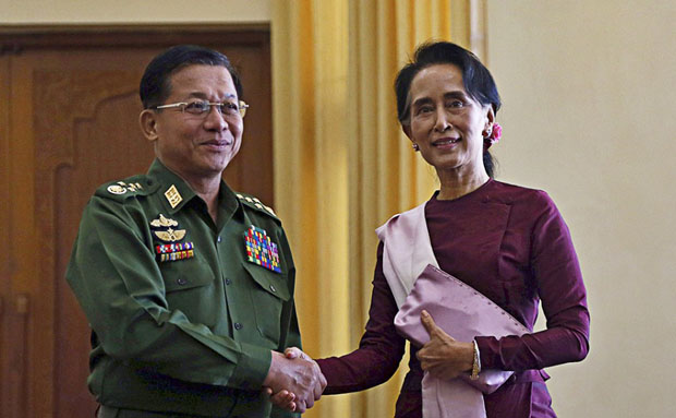 Min Aung Hlaing dan Aung San Suu Kyi