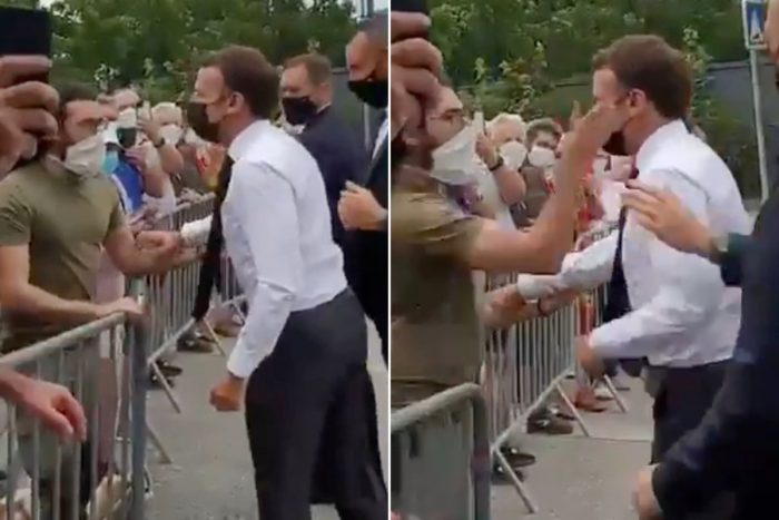 Presiden Macron ditampar
