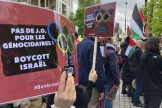 Demonstrasi Pro Palestina di Kantor Penyelenggara Olimpiade Paris