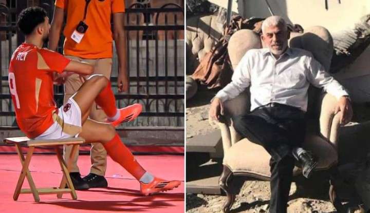 Cetak Gol, Pemain Al Ahly Selebrasi Tirukan Gaya Ikonik Yahya Sinwar