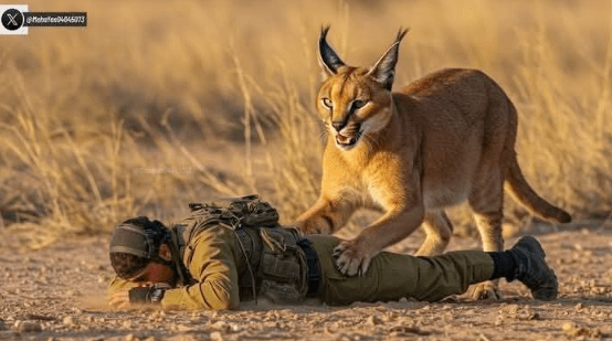 Kucing Caracal Serang tentara Israel