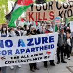 aksi demonstrasi No Azure for Apartheid oleh karyawan Microsoft