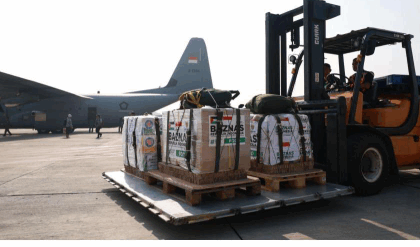 bantuan kemanusiaan dari indonesia melalui Baznas untuk masyarakat Palestina di Jalur Gaza