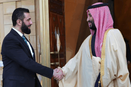 Ahmad Al-Sharaa presiden Suriah dan Mohammed bin Salman MBS Arab Saudi