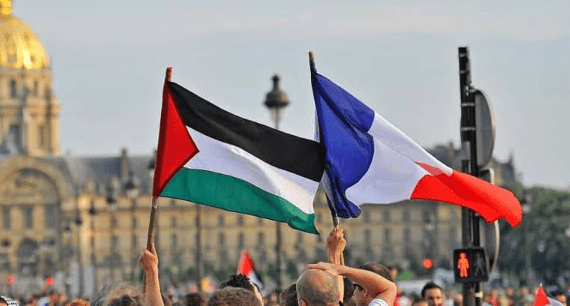 Bendera Prancis dan Palestina