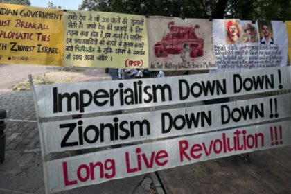 unjuk rasa mendukung Palestina di India