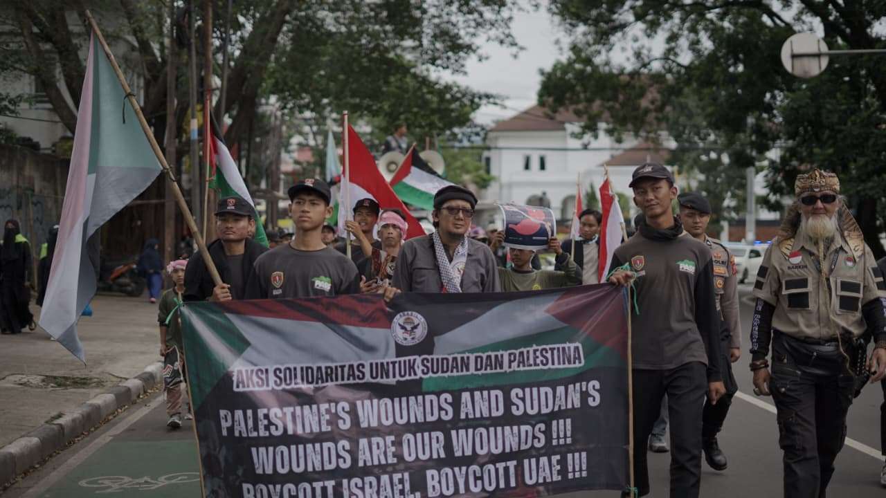 Aksi Solidaritas untuk Palestina dan Sudan, ABABIL Tuntut Indonesia Putus Hubungan dengan UEA