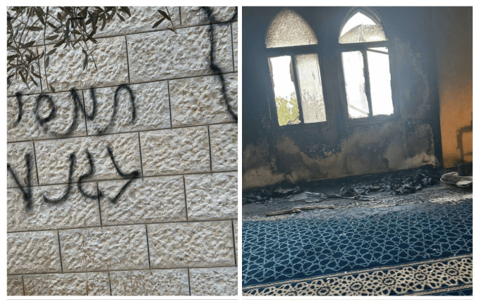 Masjid di Tepi Barat dibakar