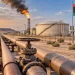Jaringan pipa minyak Libya Sharara ke pelabuhan Zawiya.